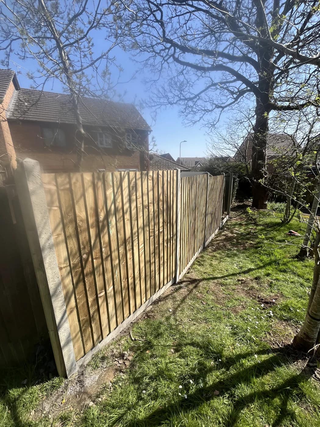 New close board fence panels boundary coychurch by HJB