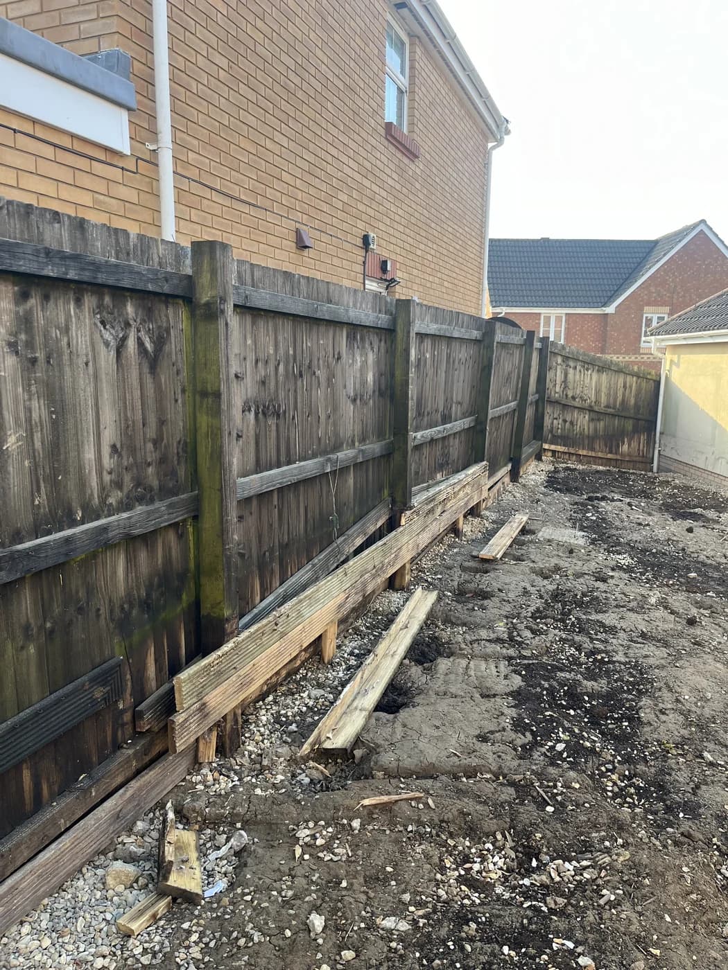 Garden excavation before landscaping in Pencoed by HJB