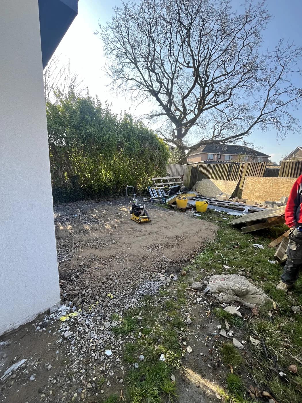 Garden preparation rear extension pencoed by HJB