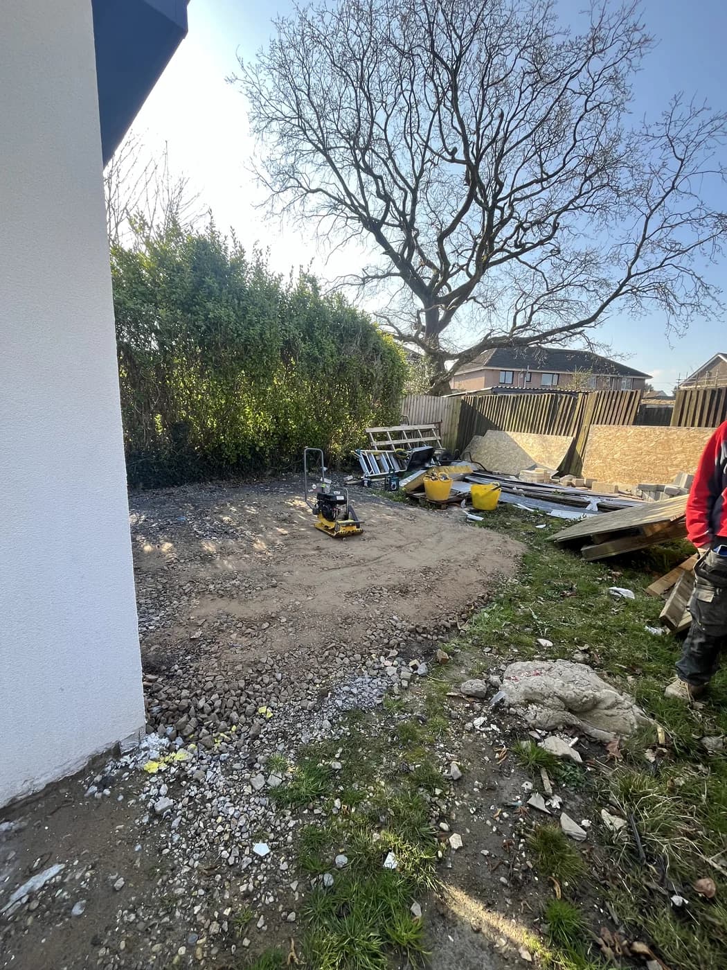Garden preparation for a rear extension in Pencoed by HJB