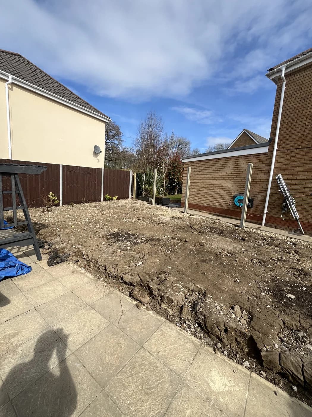 New build garden excavation works in Pencoed by HJB