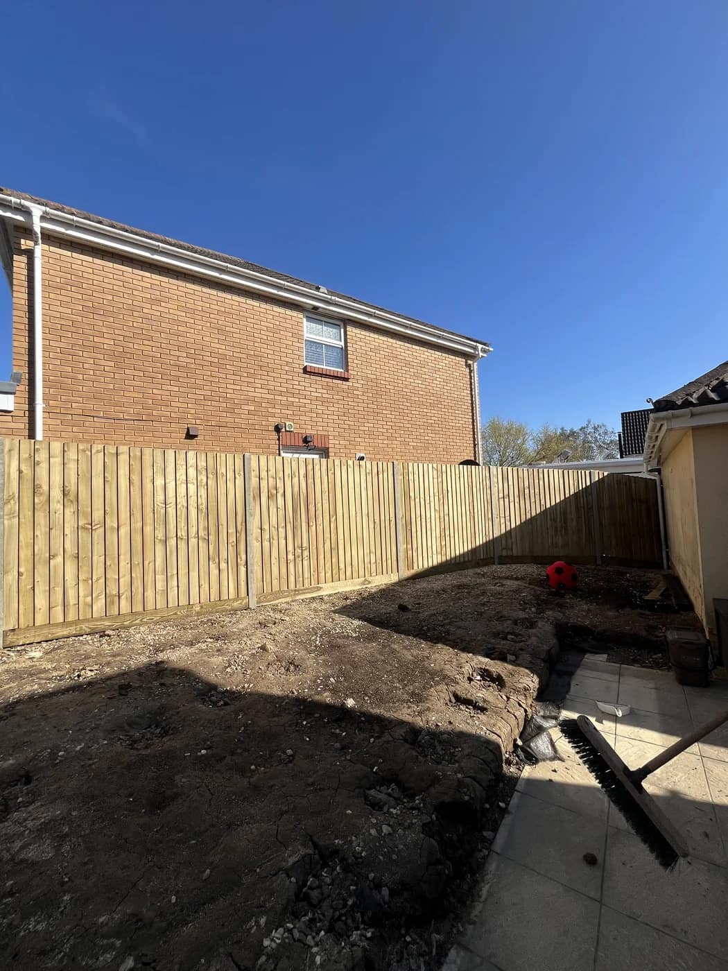 New fencing garden ground preparation pencoed by HJB