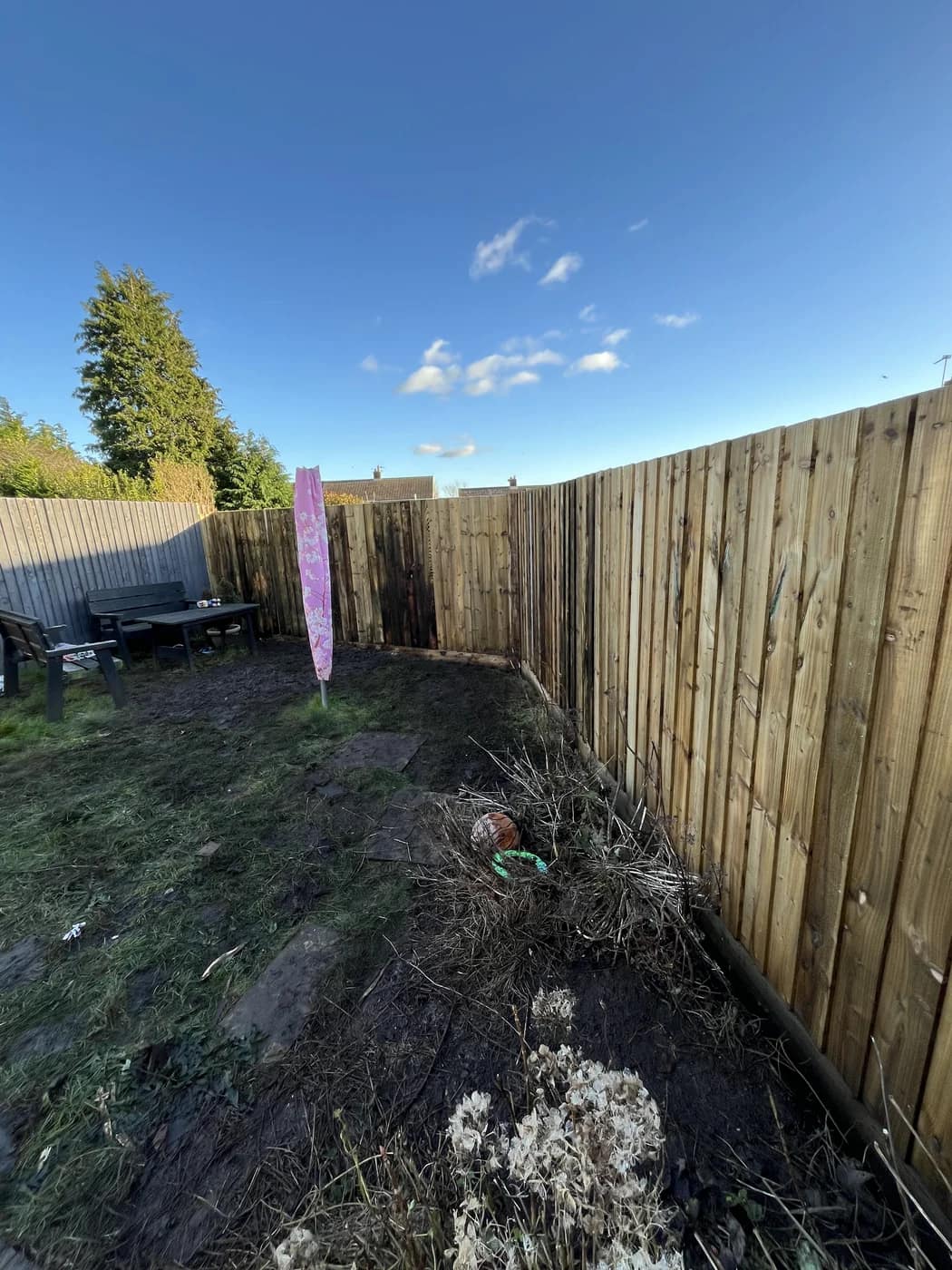Garden clearance before patio brackla by HJB