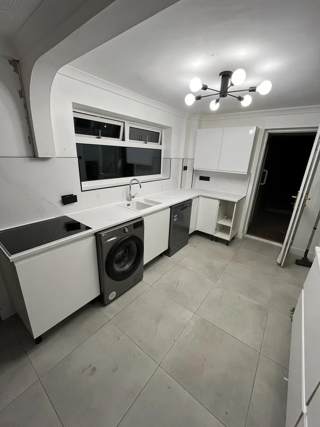 New kitchen installation white units bridgend by HJB