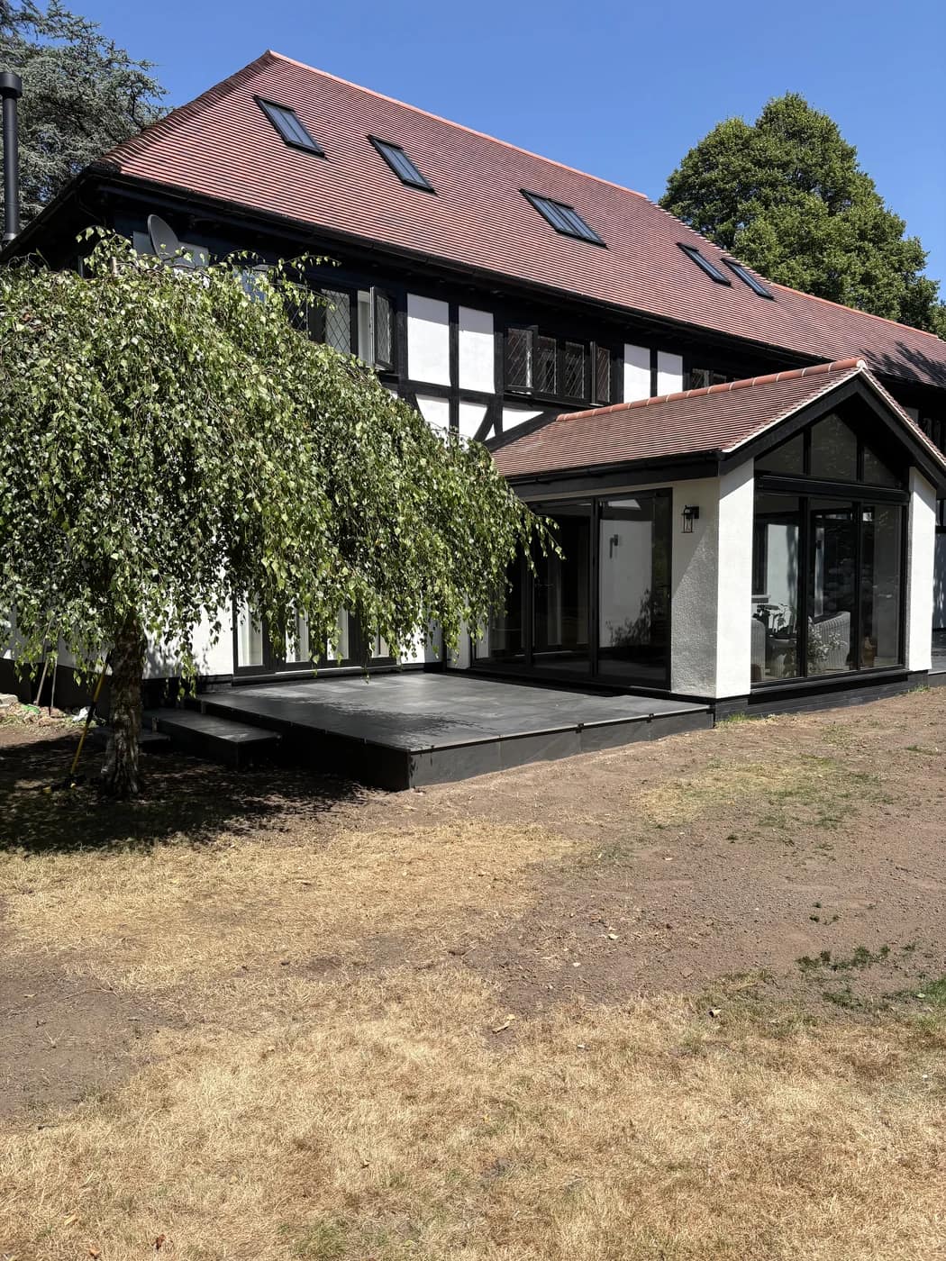 Black porcelain terrace large detached house cowbridge by HJB