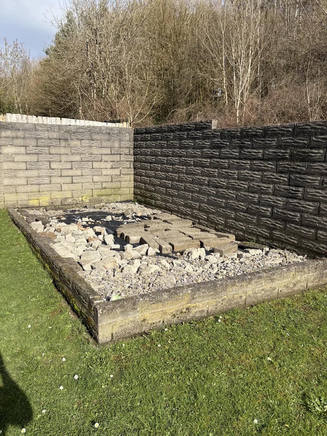 Raised terrace hardcore base preparation pencoed by HJB
