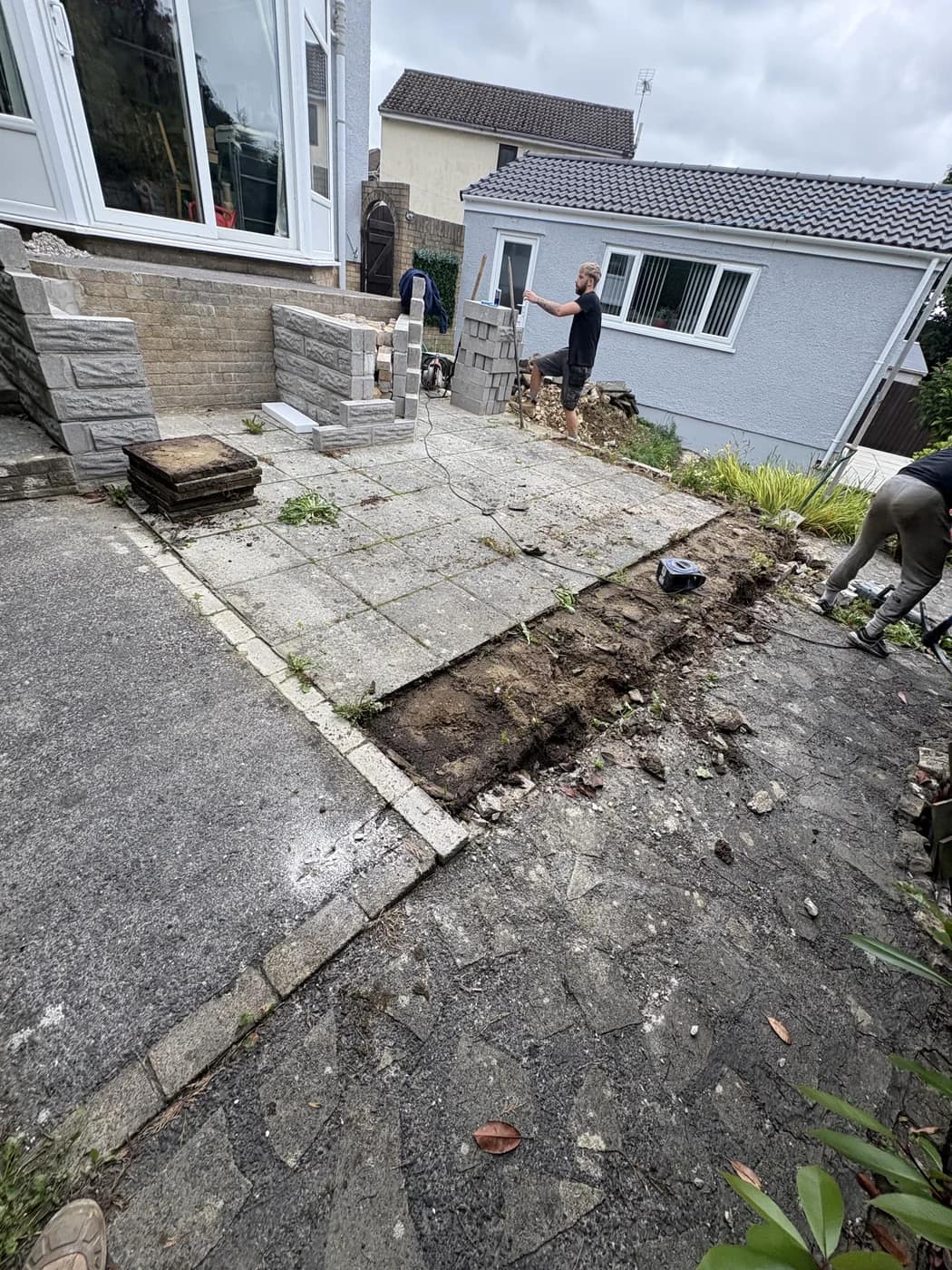 Driveway groundworks property side cowbridge by HJB