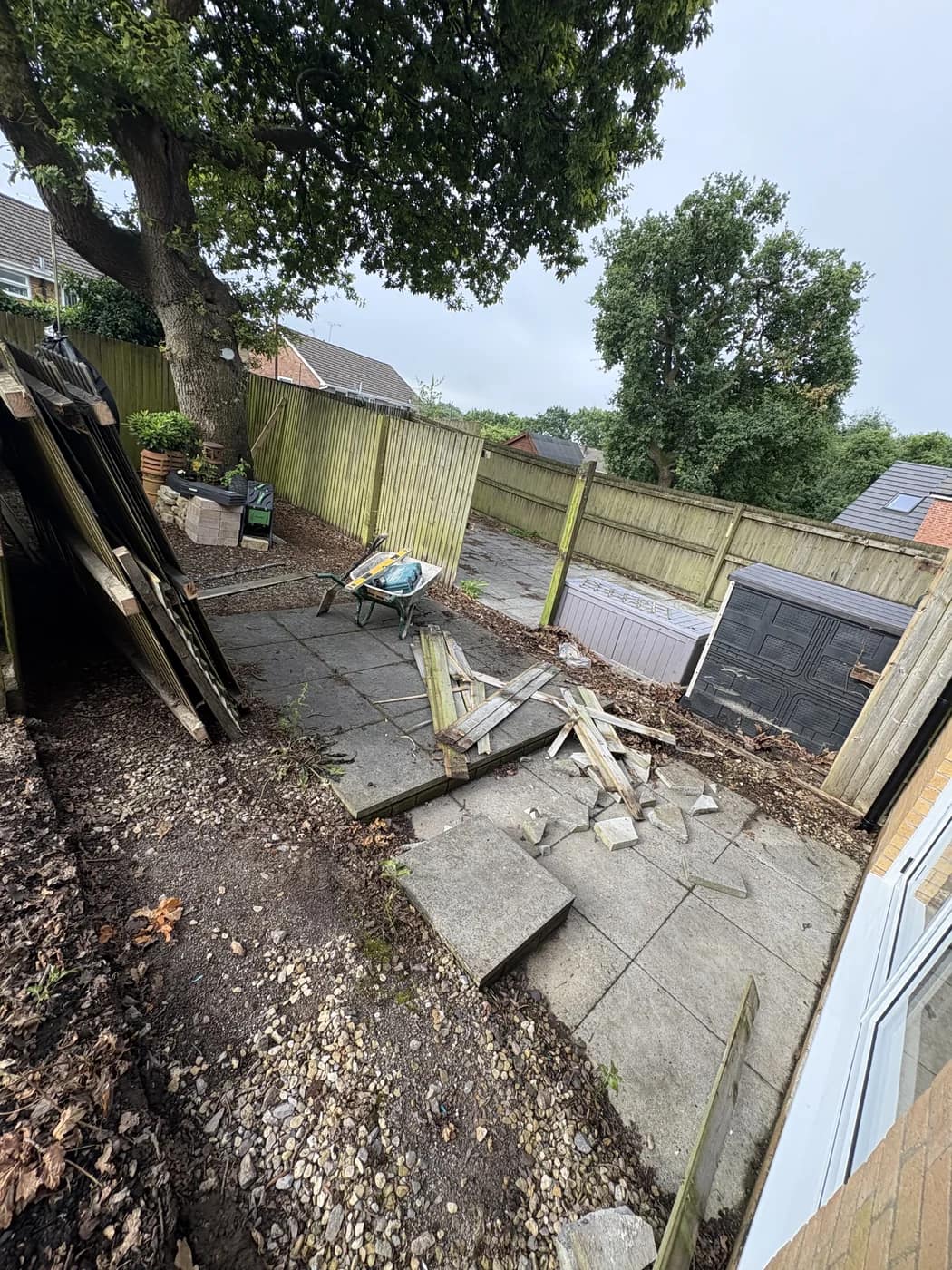 Garden groundworks before patio cowbridge by HJB