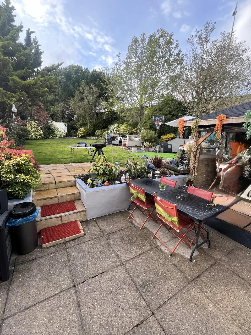 Garden terrace outdoor dining area cowbridge by HJB