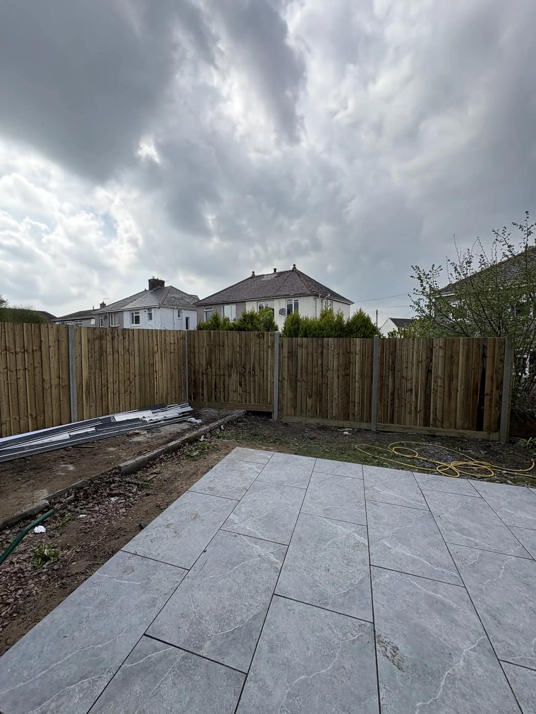 Porcelain patio new installation cowbridge by HJB