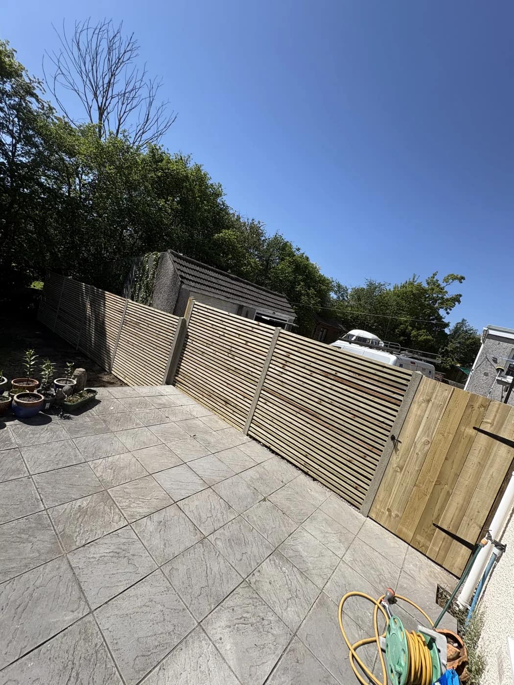 Garden paving timber fence works bridgend by HJB